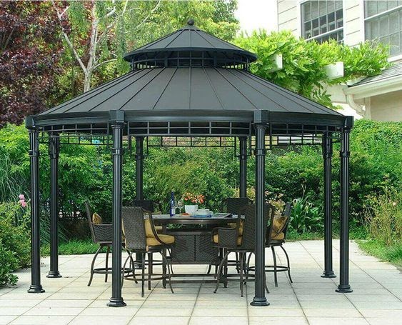 Desain Gazebo Minimalis Modern untuk Tempat Bersantai di Rumah