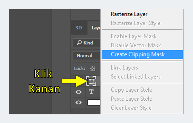 Create Clipping Mask di Photoshop