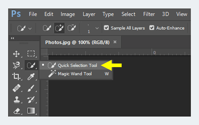 Quick Selection Tool di Photoshop