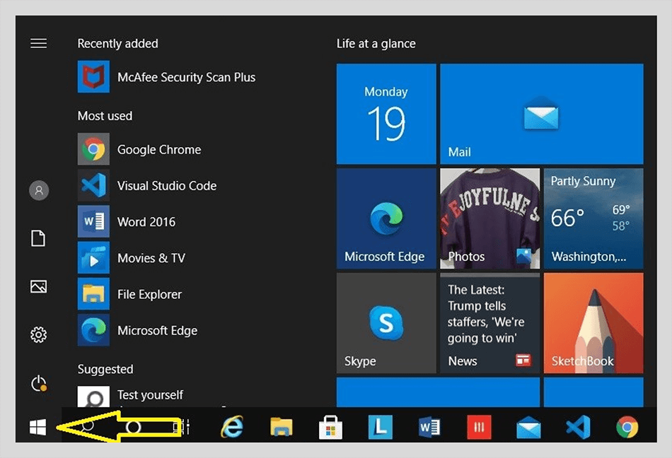 Settings di Windows 10