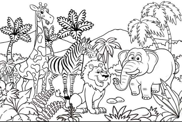 Sketsa Suasana Kebun Binatang