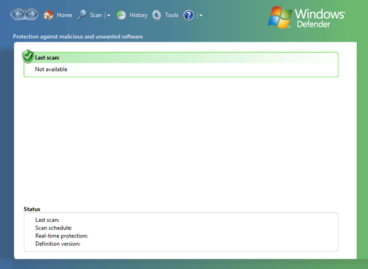 Windows Defender Vista