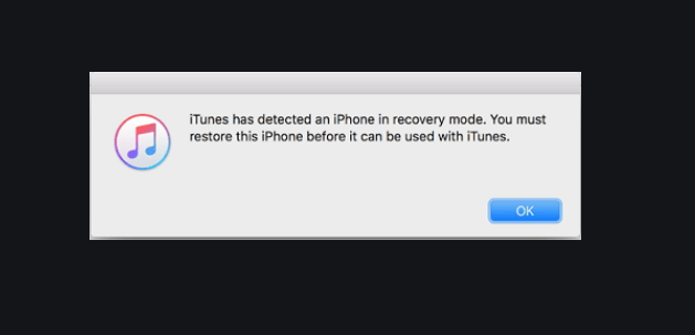 Pesan Recovery iTunes