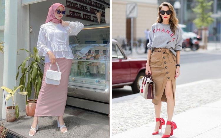 OOTD Rok Span Kekinian untuk Hijab dan Non Hijab - Pinhome 2023