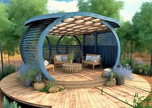 Model Gazebo Bambu