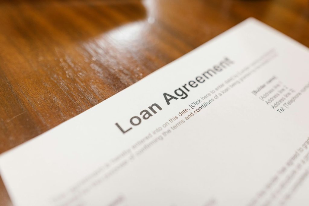 surat perjanjian kredit loan agreement